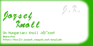 jozsef knoll business card